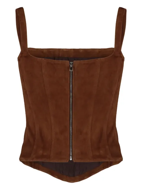 Giuseppe Di Morabito structured suede corset