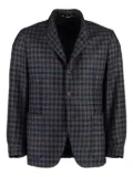Canali houndstooth-patterned blazer - Blue