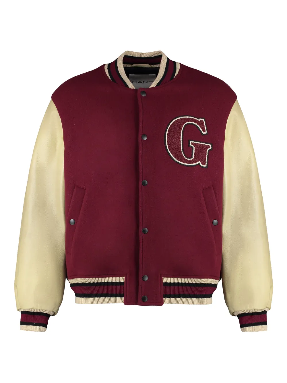 Gant embroidered-logo varsity jacket | Red | Image 1