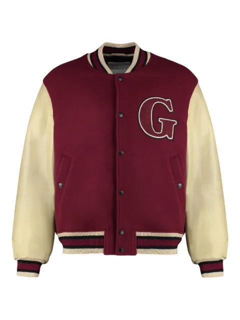 Gant embroidered-logo varsity jacket