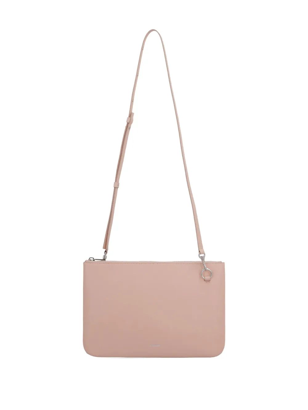 Jil Sander Leren shopper met rits Roze
