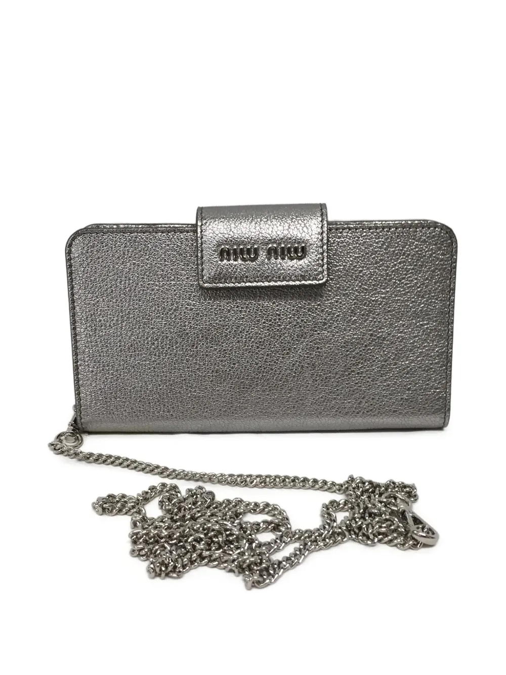 Miu Miu Metallic Leather Wallet