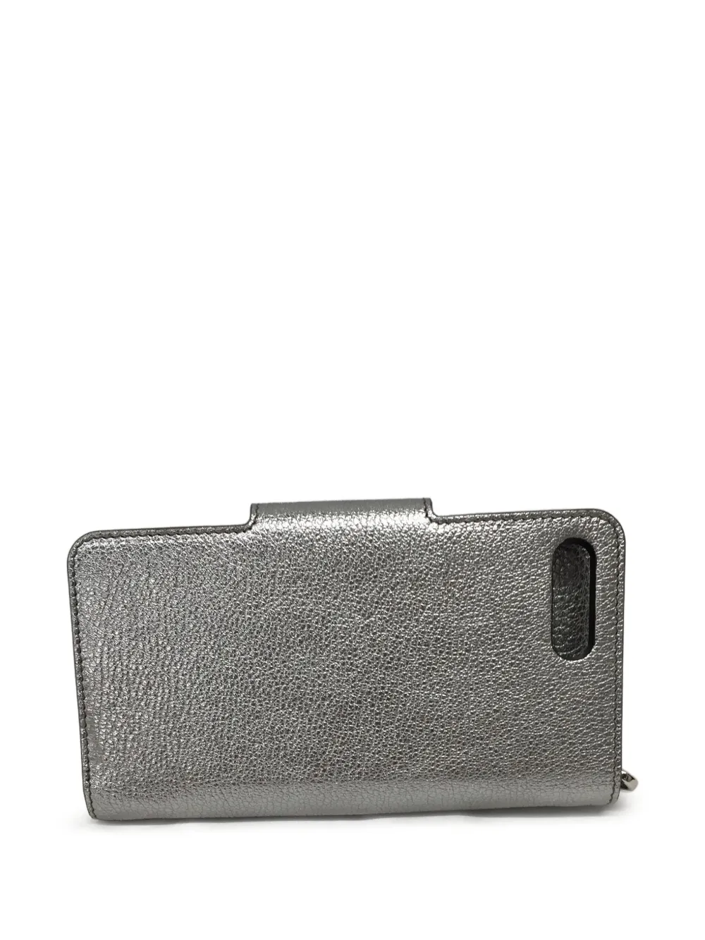 Miu Miu metallic leather wallet - Zilver