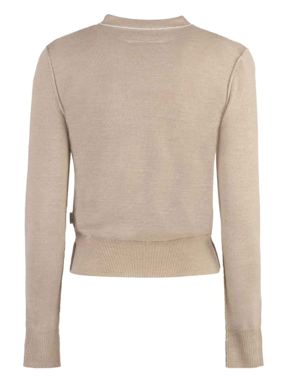 Shop Mm6 Maison Margiela Ribbed-edge T-shirt
