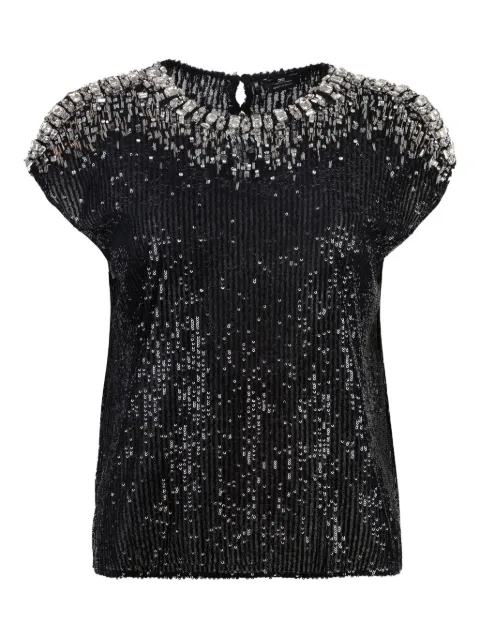 Elisabetta Franchi playera con mostacillas