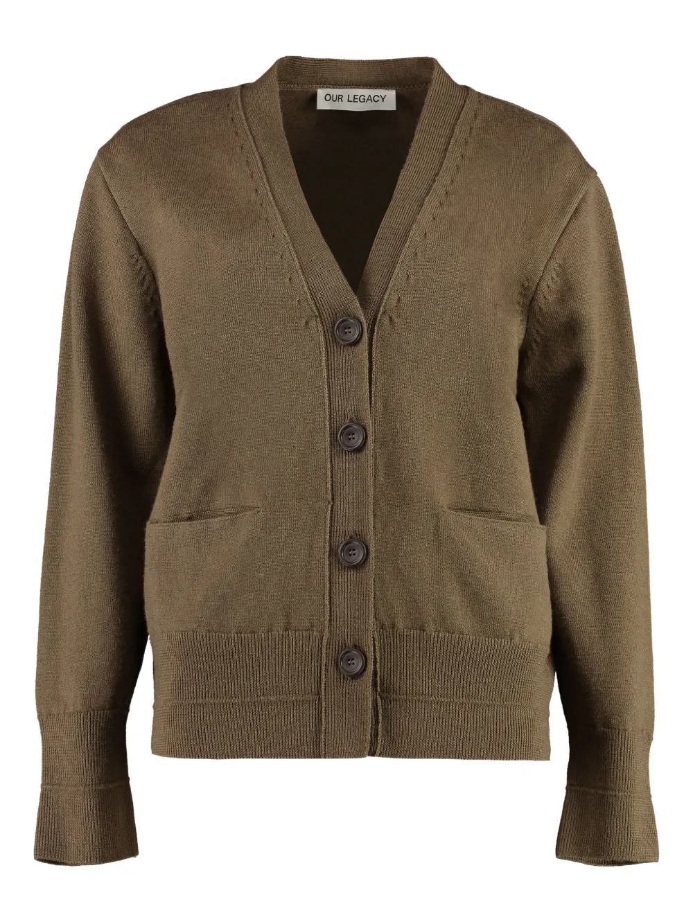 OUR LEGACY knitted button-up cardigan | Brown | Image 1
