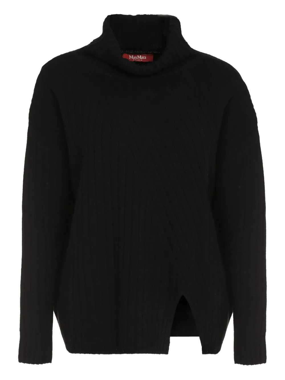 Max Mara ribbed turtleneck sweater Zwart