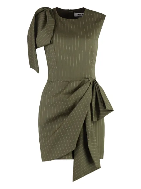MSGM asymmetric wool-blend dress