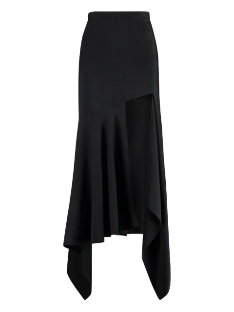 Mugler asymmetric-hem crepe skirt