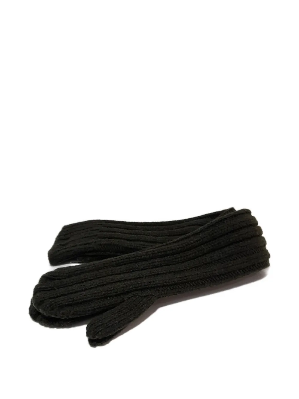 Sacai ribbed-knit gloves - Groen