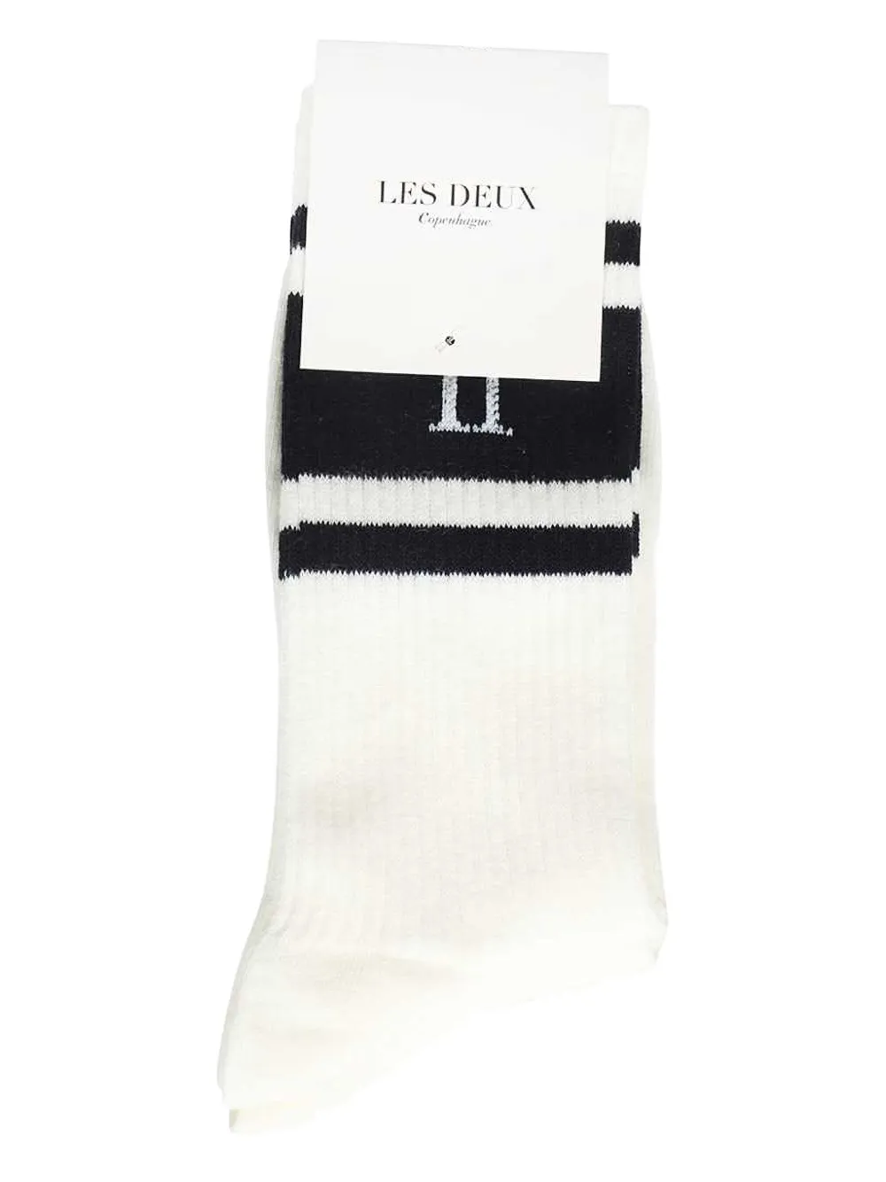 Les Deux William ストライプ 靴下 | ホワイト | Image 1