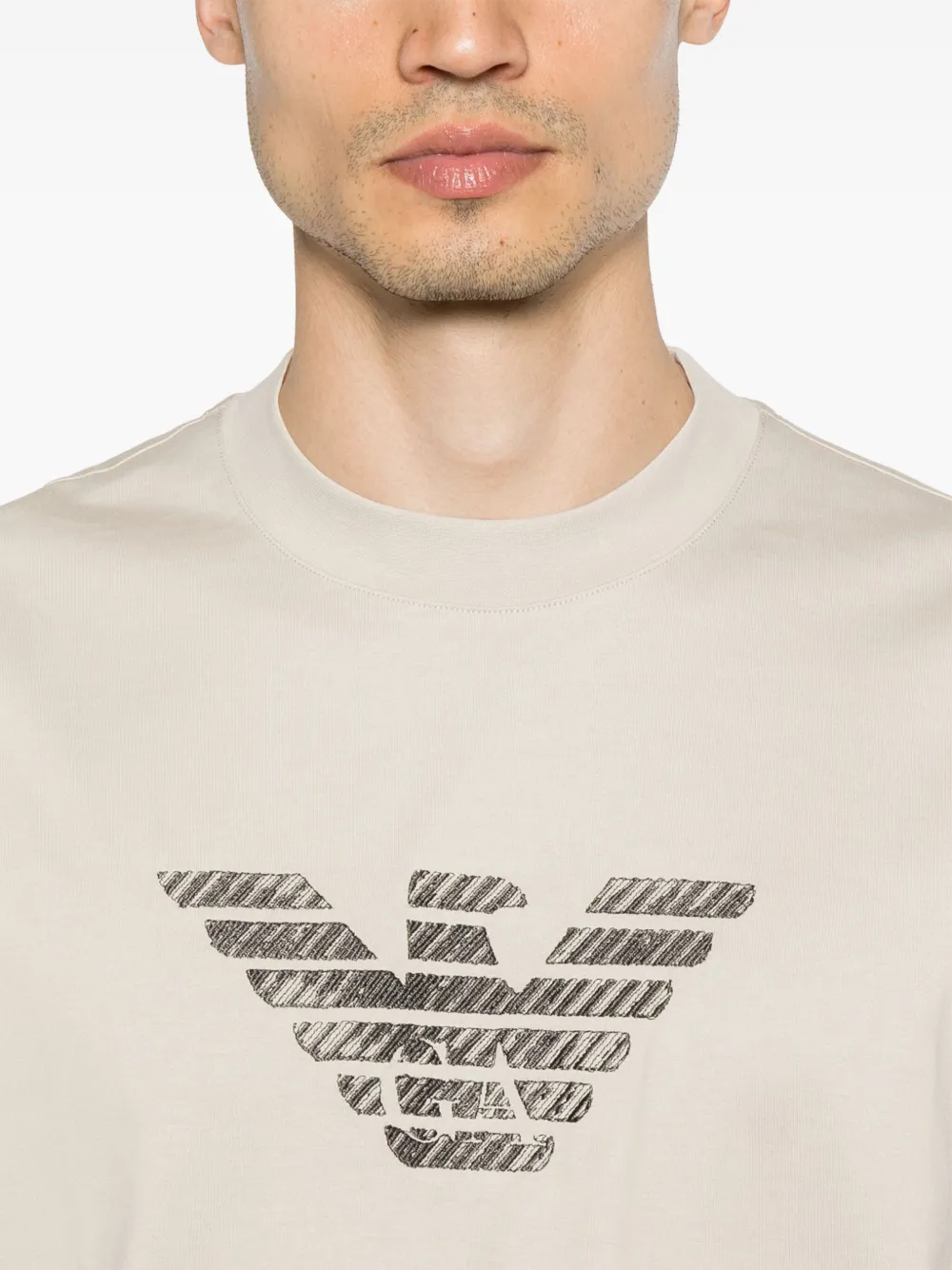 Emporio Armani Katoenen T-shirt Beige