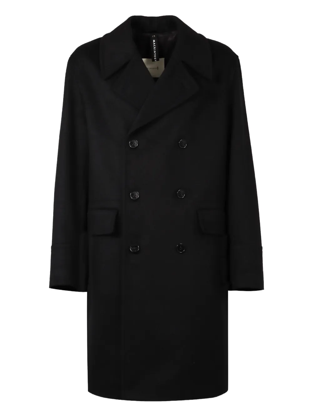 Mackintosh double-breasted coat | Black | Image 1