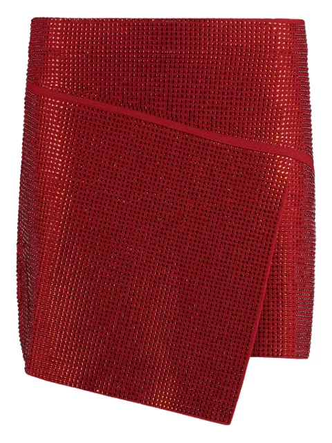 ANDREĀDAMO metallic wrap mini skirt