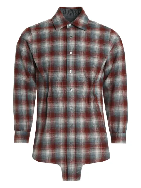 Maison Margiela plaid button-up shirt