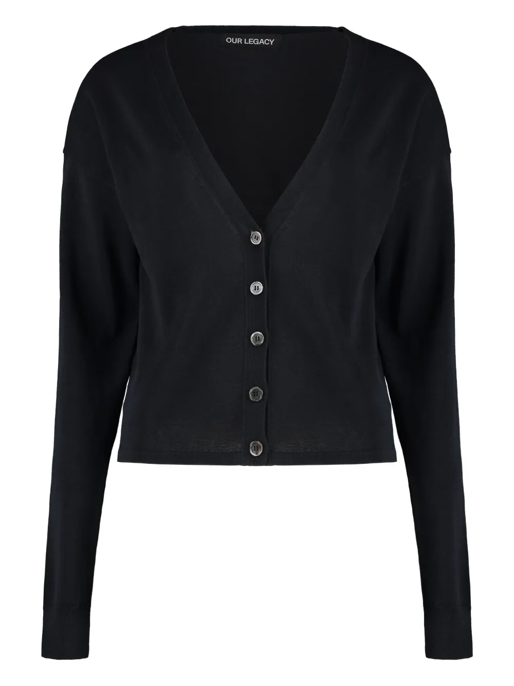 OUR LEGACY button-front cardigan | Black | Image 1