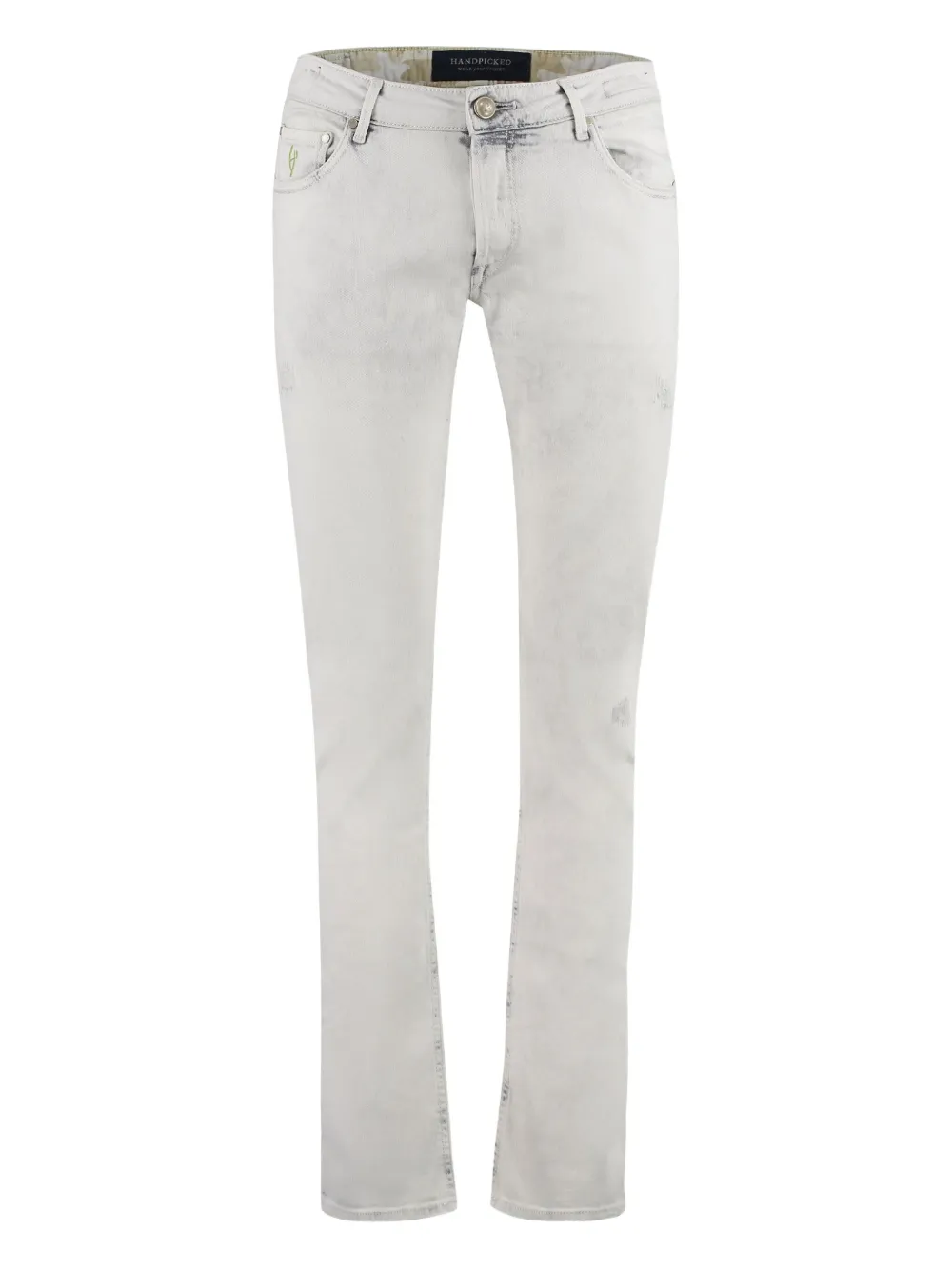 Hand Picked Orvieto Slim-cut Jeans In Gray