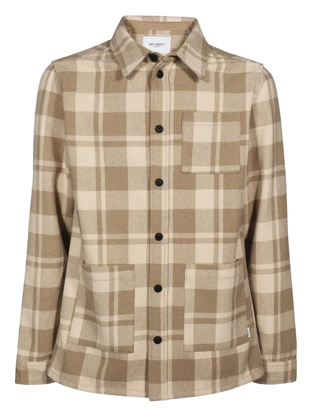 Les Deux Jason plaid button-up overshirt | Neutrals | Image 1