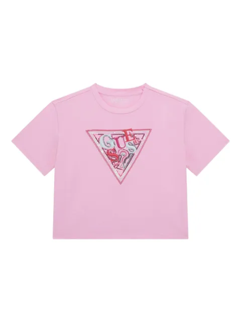 guess kids playera bordada con lentejuelas