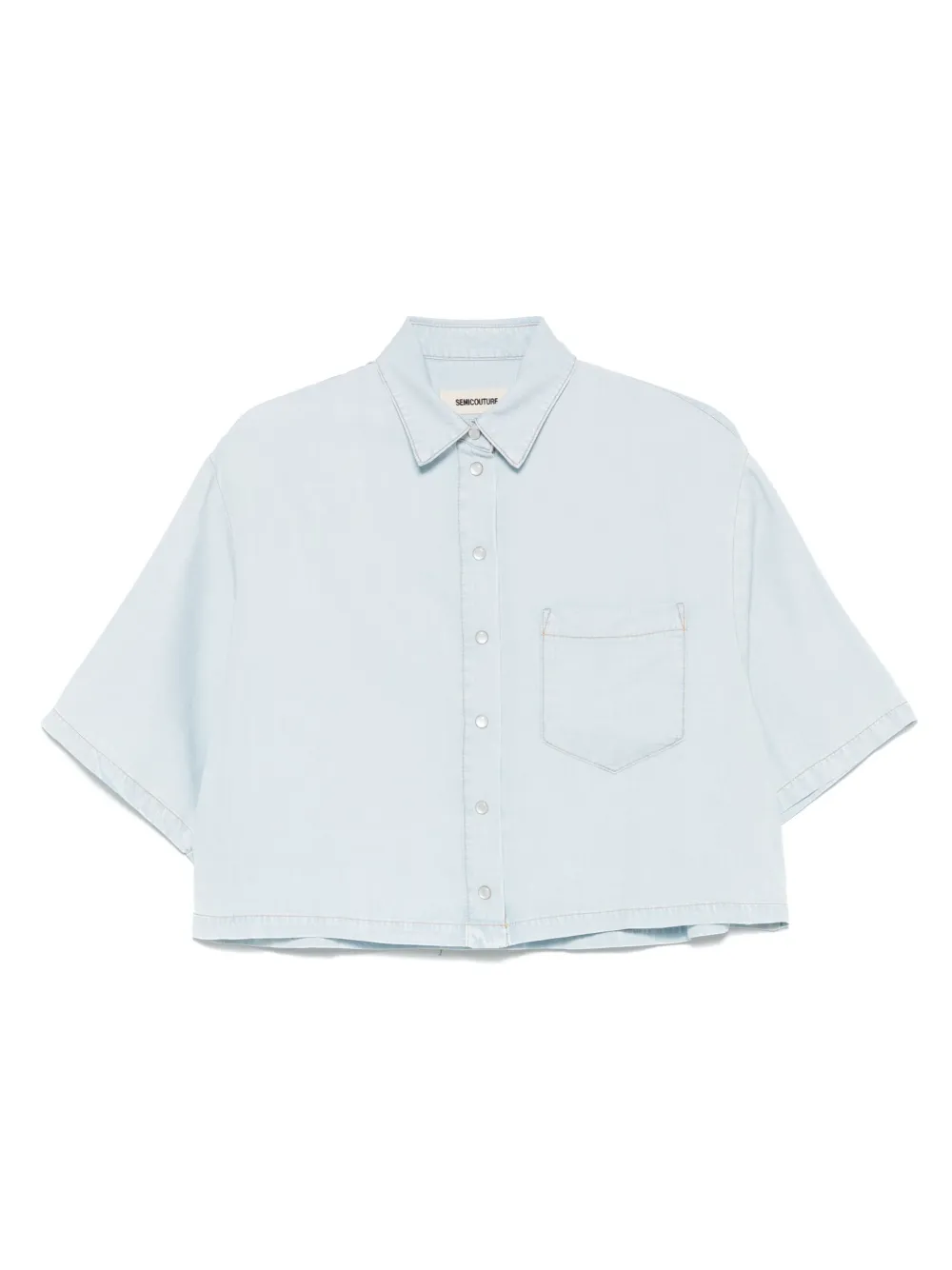 Shop Semicouture Damiana Shirt In Blue