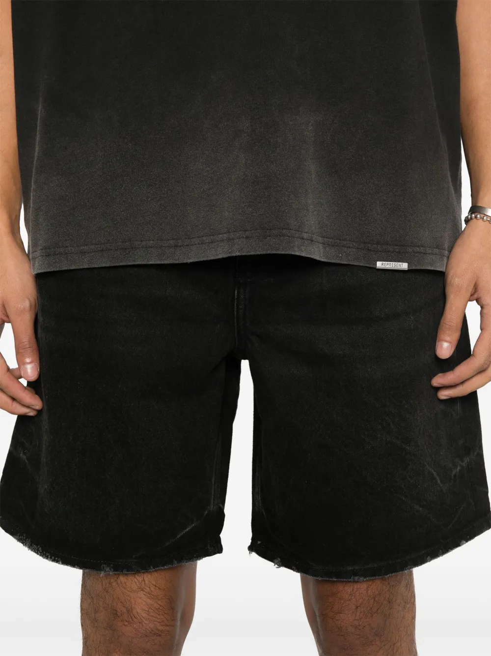 Represent R10T Tailored denim shorts Zwart