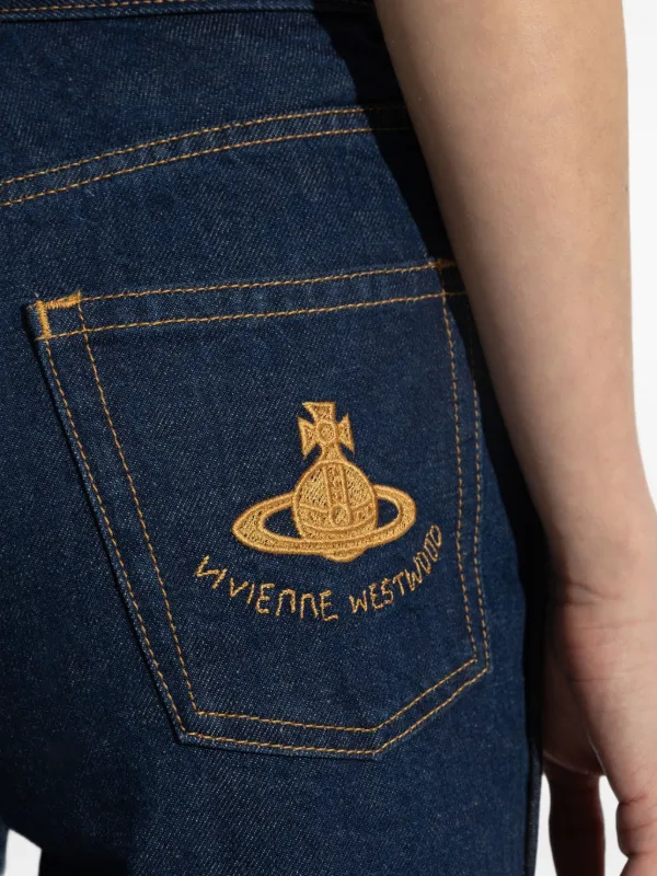 【Vivienne Westwood】ハイウエストフレアパンツ Vivienne Westwood high-waisted Flared Jeans | Blue | FARFETCH