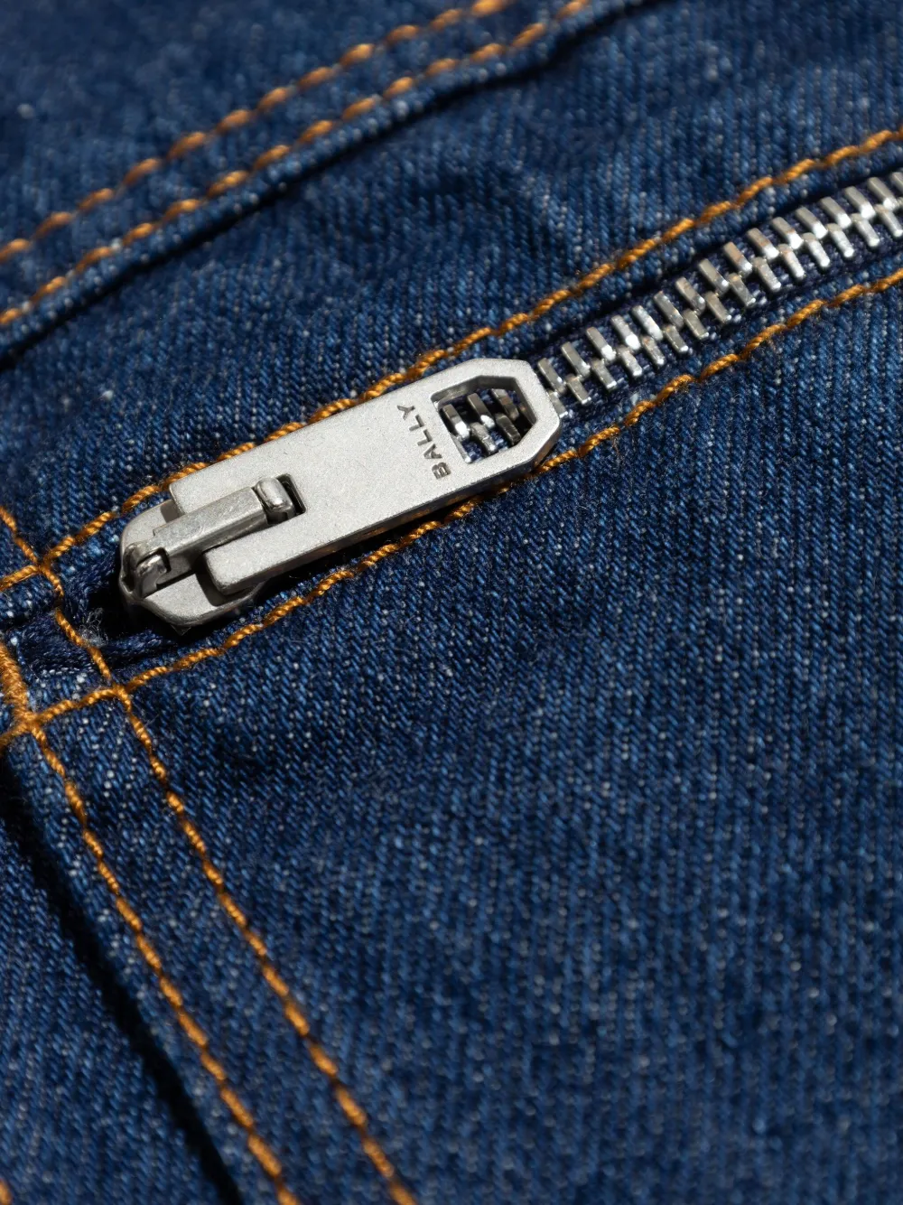 Bally Denim jack met logopatch Blauw