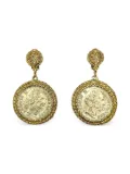 Jennifer Gibson Jewellery 1980s Statement Medallion coin earrings - Gold