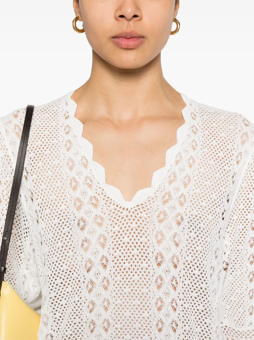 TWINSET Opengebreide blouse Wit