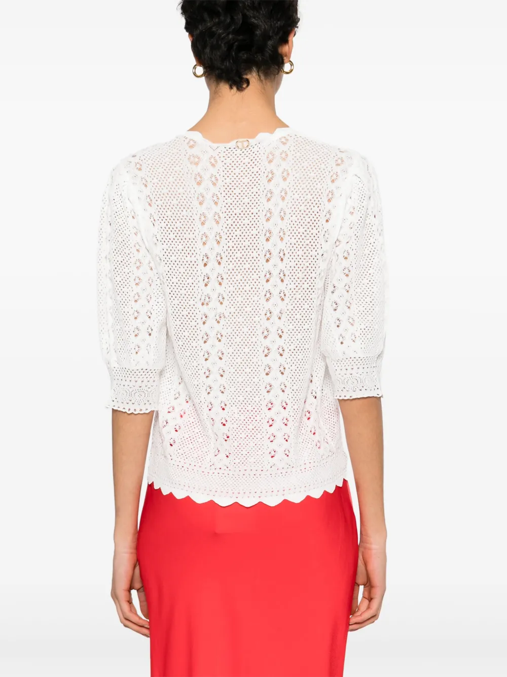 TWINSET Opengebreide blouse Wit