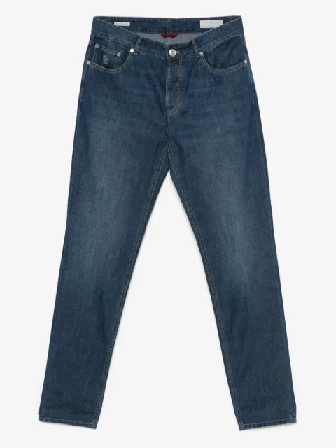 Brunello Cucinelli jeans con logo bordado
