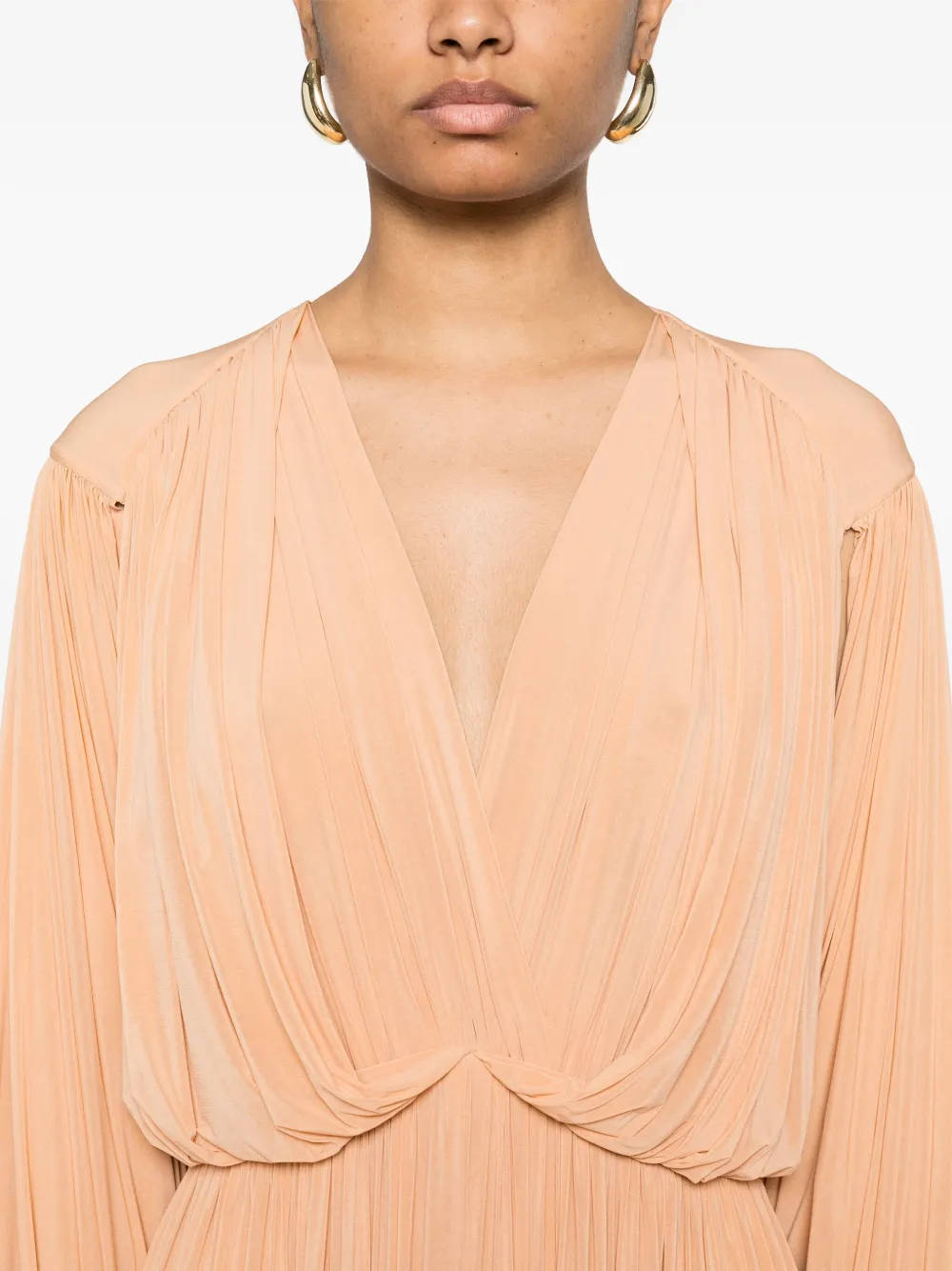 Philosophy Di Lorenzo Serafini Maxi-jurk met gesmockt-detail Oranje