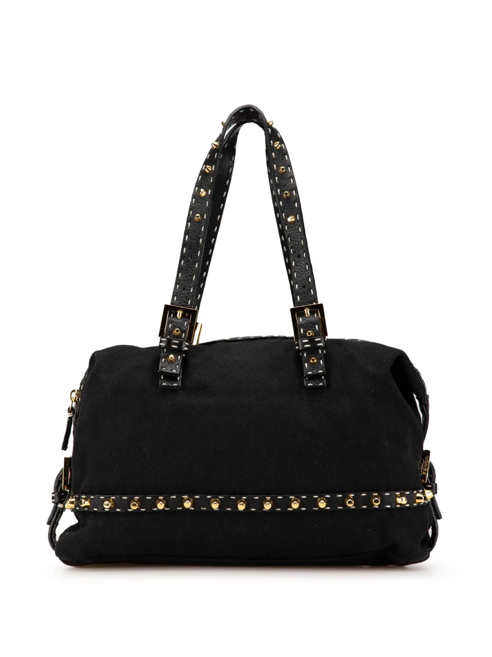 Fendi Pre-Owned 2000-2010 Selleria Studded Canvas shoulder bag | Black | Image 1