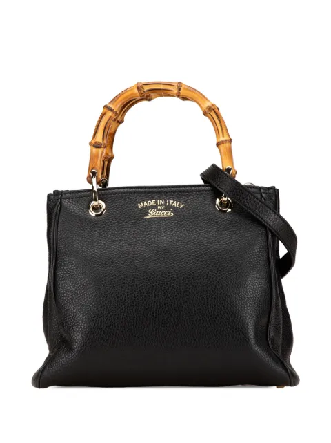 Gucci Pre-Owned شنطة 'بامبو شوبر' صغيرة جلد عجل بحمالة كتف 2000-2015