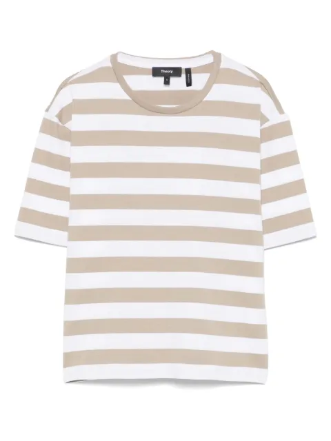 Theory striped cotton T-shirt