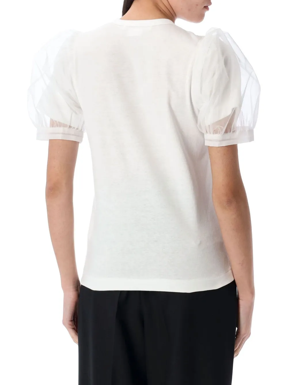 Comme Des Garçons Girl T-shirt met pofmouwen Wit