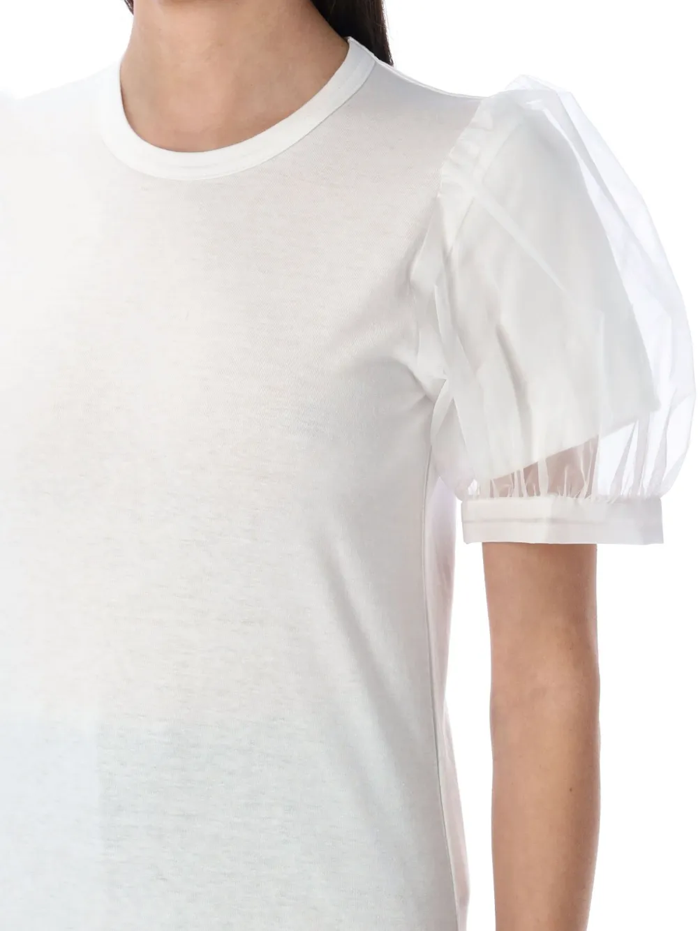 Comme Des Garçons Girl T-shirt met pofmouwen Wit