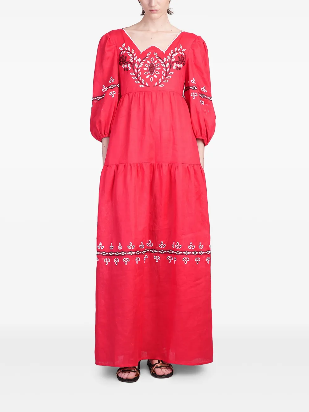 HOLY CAFTAN Adalasia maxi dress | Red | Image 1