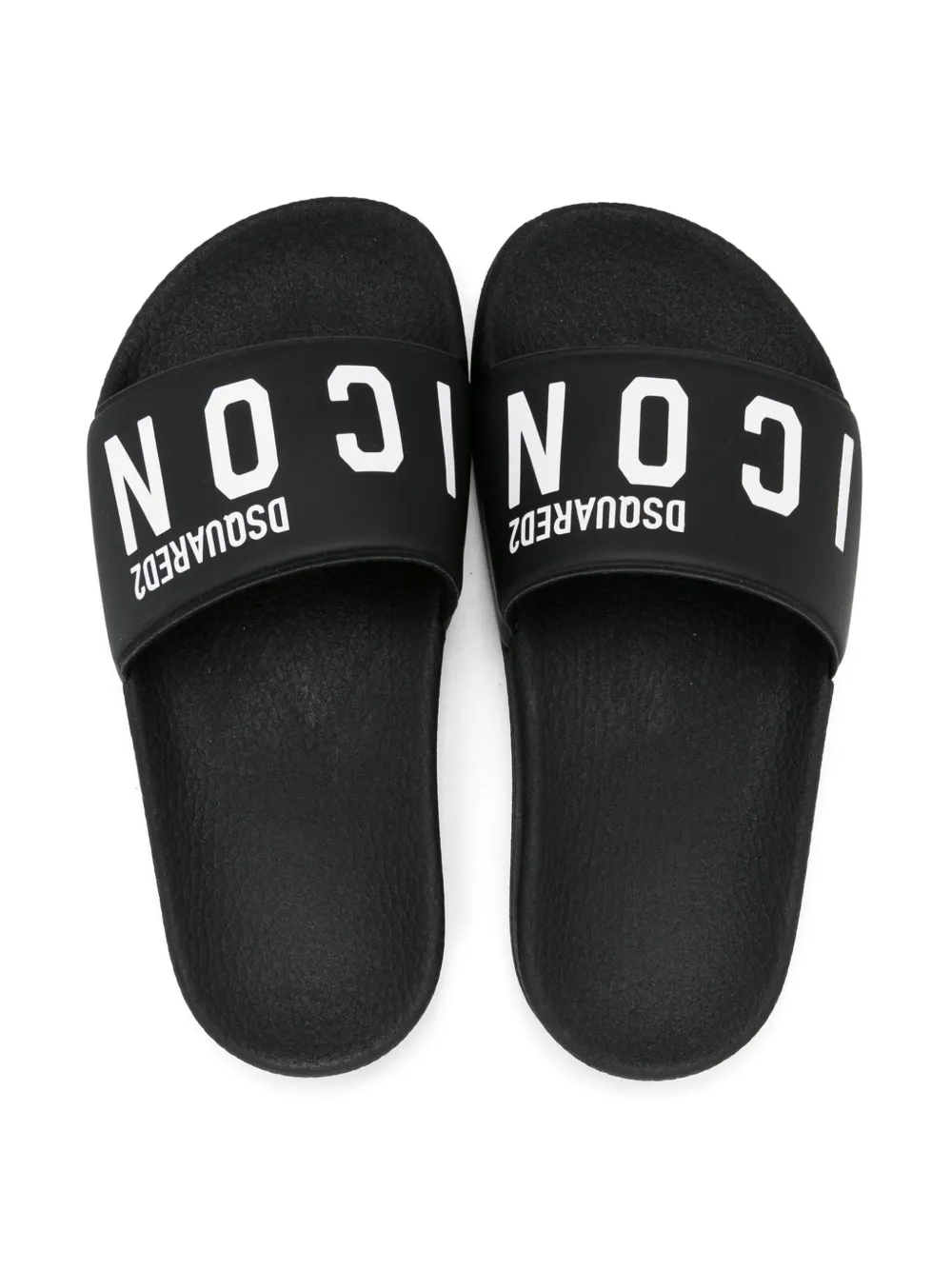 DSQUARED2 KIDS logo-print slides BLACK