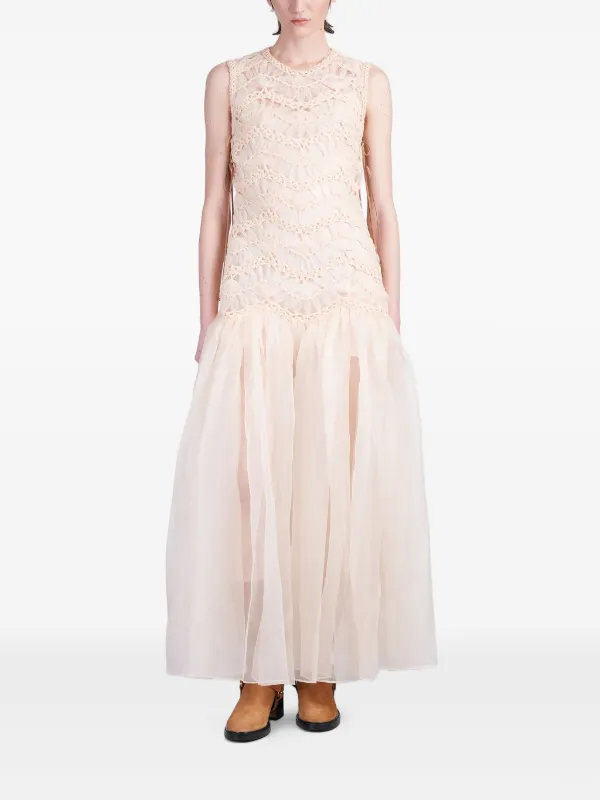 ZIMMERMANN Illuminate Macram Maxi Dress | Neutrals | FARFETCH