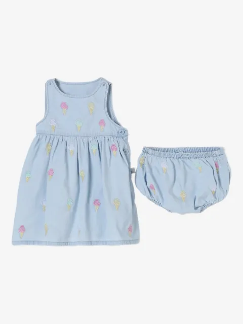 Stella McCartney Kids Iceream-embroidered dress