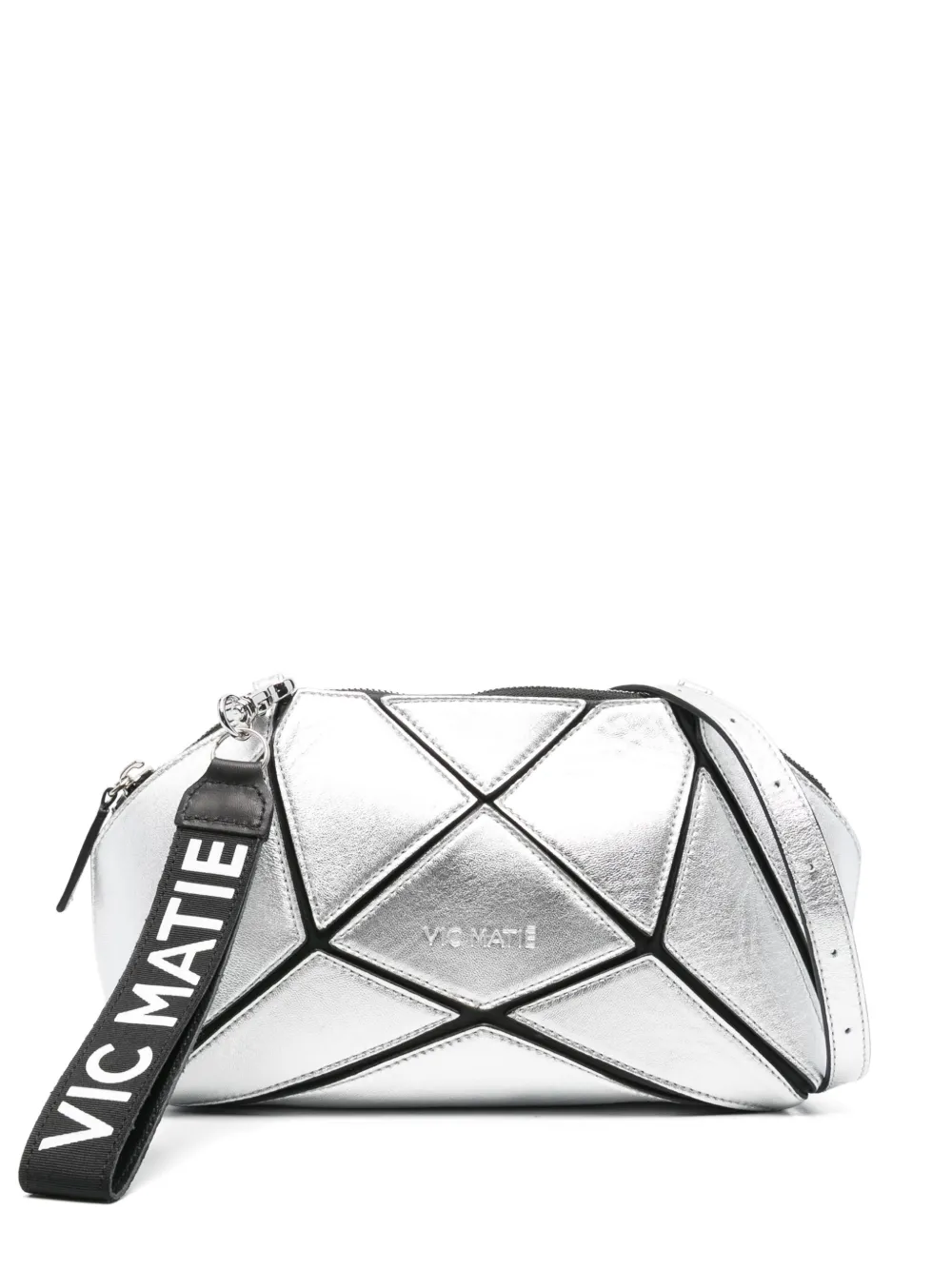 Vic Matie leather make up bag | Silver | Image 1