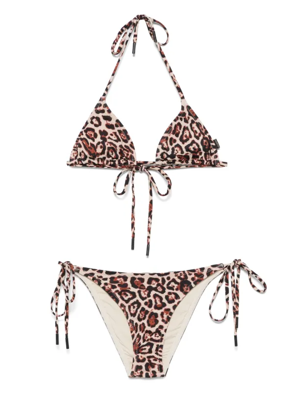 Goldbergh Animal-print Bikini Set in Brown