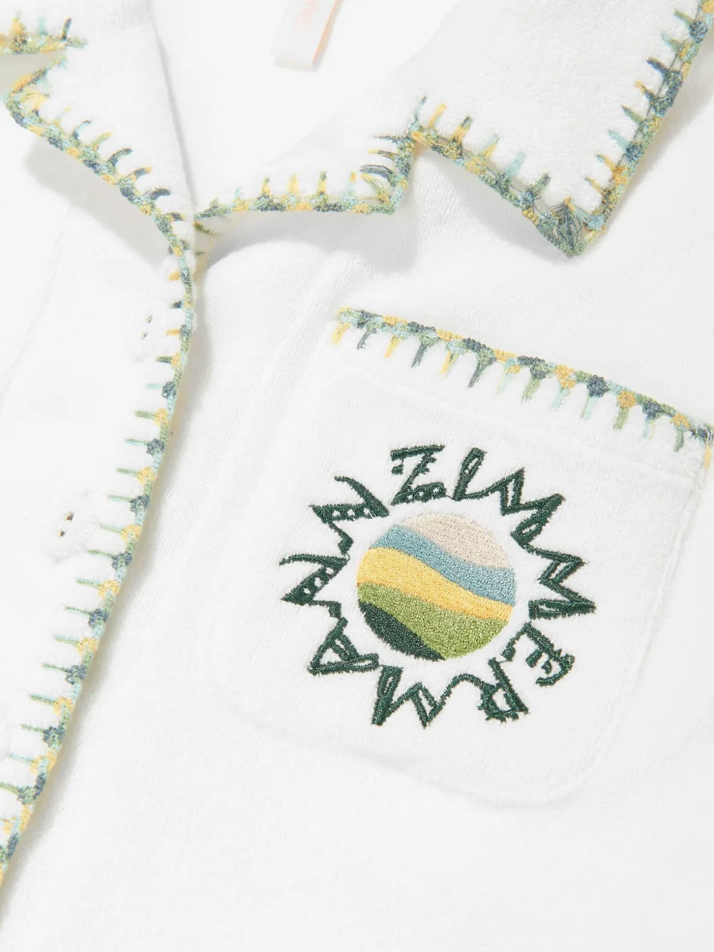 ZIMMERMANN Kids Poloshirt met borduurwerk Wit