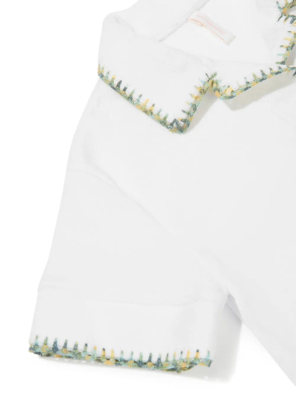 ZIMMERMANN Kids Poloshirt met borduurwerk Wit