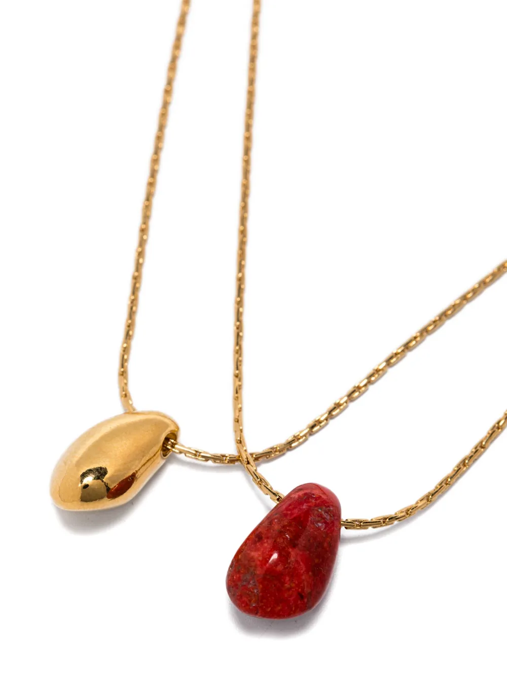 Isabel Marant Double-pendent Necklace In Gold