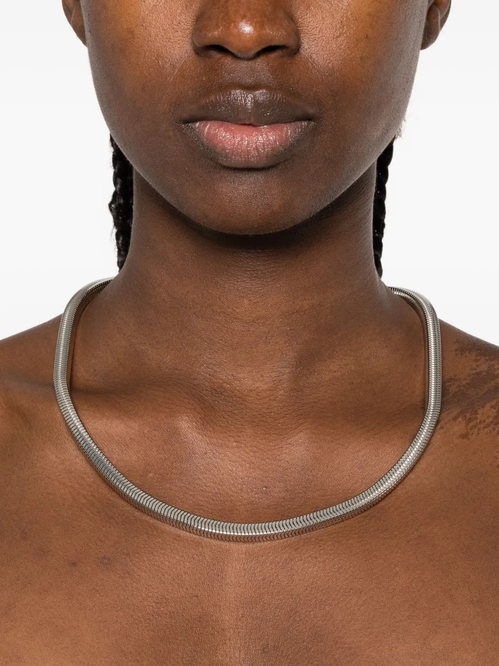 Jil Sander Messing halsketting - Zilver