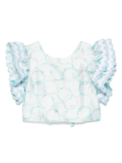 Miss Grant Kids graphic-print blouse 