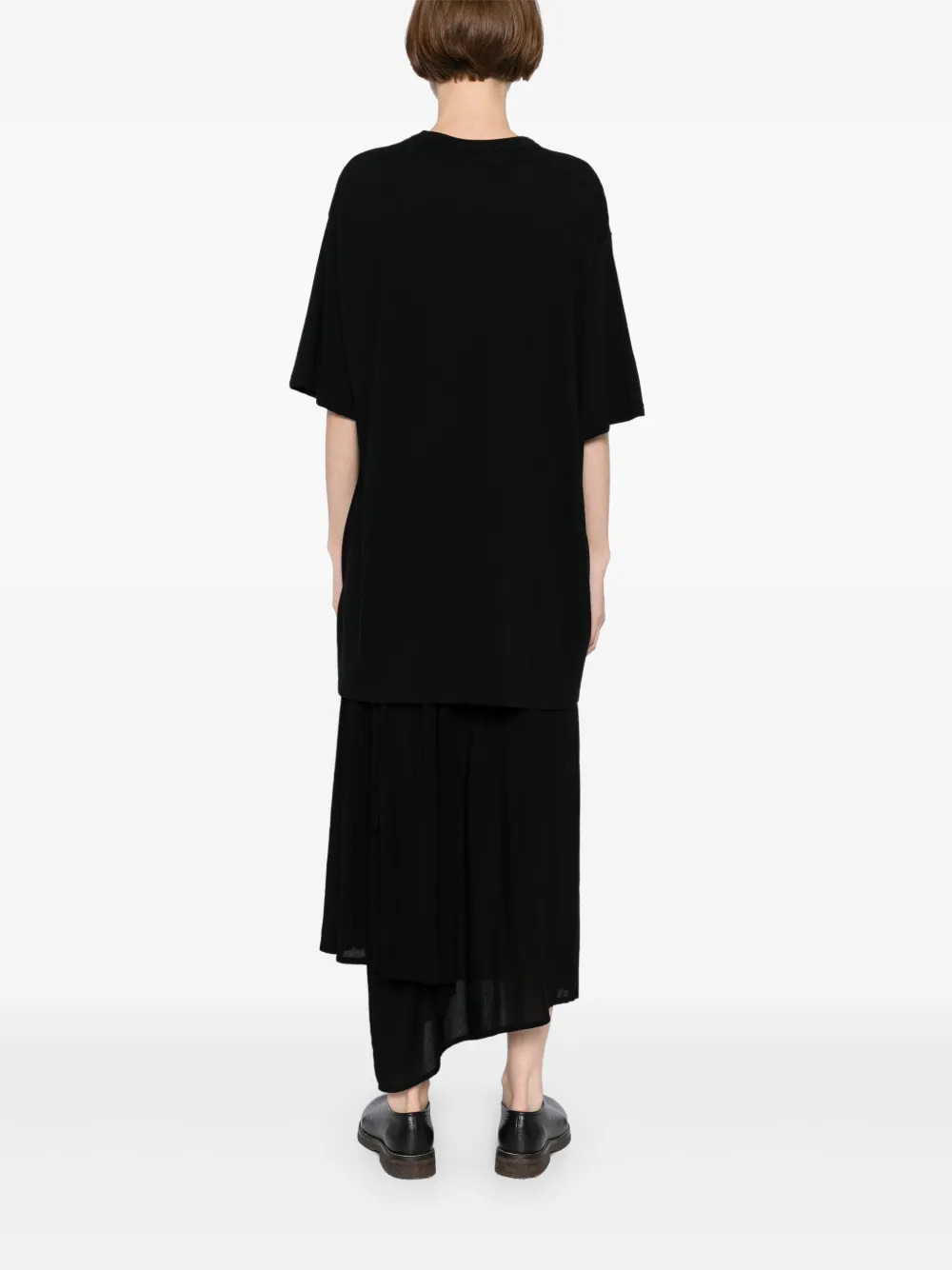 Yohji Yamamoto Katoenen jersey T-shirt Zwart