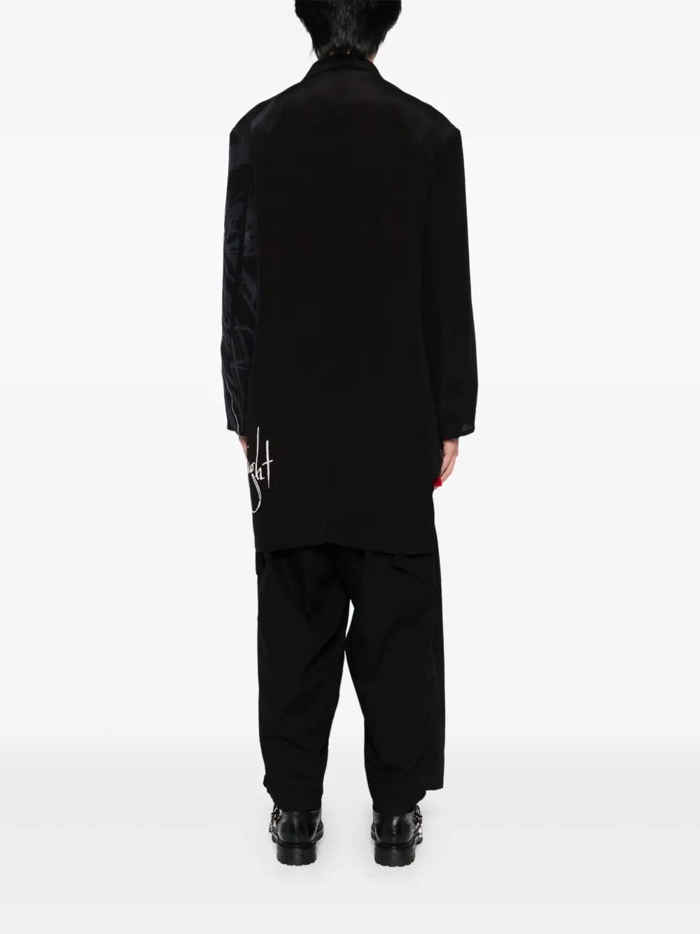 Yohji Yamamoto Blazer met patroon Zwart